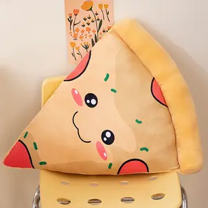 Funny Pizza Plush Toy: 45cm/17.71in Cute Cartoon Pizza Pillow Dolls - Soft Stuffed Pizza Shaped Novelty Throw Cushion - Home Decoration Christmas Gift