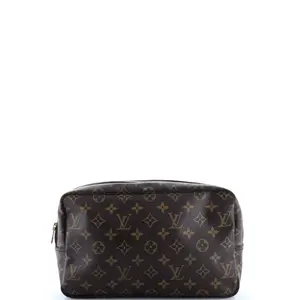 Pre-owned Louis Vuitton Canvas Coated Toiletry Bags Trousse Toiletry Pouch Monogram Canvas 28 by Rebag
