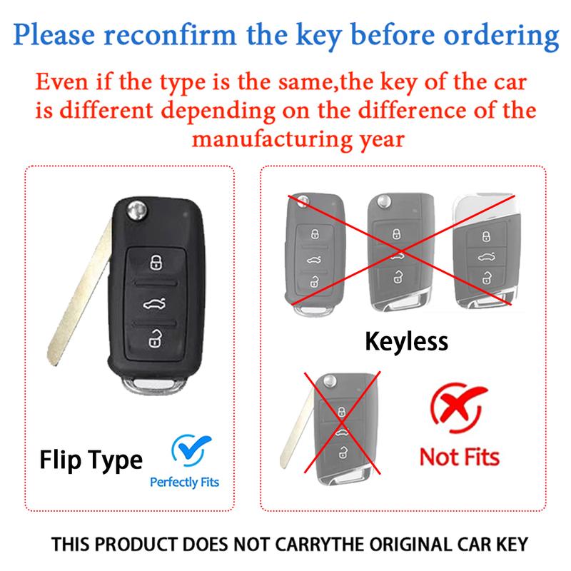 For Volkswagen Key Fob Cover Leather Car Jetta Golf Polo MK6 Passat Tiguan Beetle Key Case Automotive