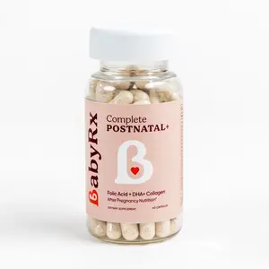 BABYRX Complete Postnatal+ Capsules with Folic Acid DHA & Collagen - OBGYN Recommended Vitamins