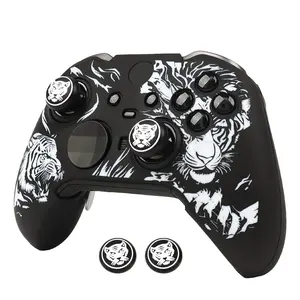 Ralan Silicone Protective Case Cover for Xbox Elite Series 2 Controller, Gamepad Skin with Joystick Caps, Console Accessories
