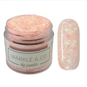 Sparkle & Co. Dip Powders – Secret Menu: Peach Crush 1 Ounce Dipping Powder  - 1 Jar Lasts 20-25 Manis