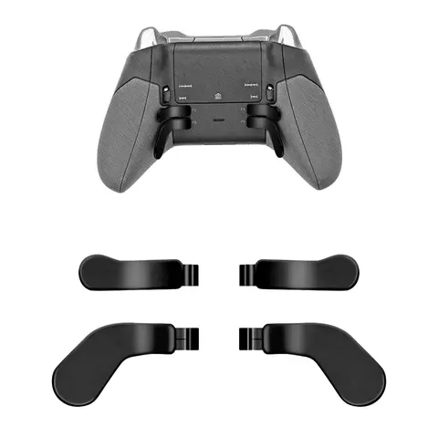 Mcbazel Metal Stainless Steel Paddle Buttons Replacement Kit (1 x paddles kit) for Xbox Elite/Xbox Elite 2 Controller, Easy to Replace, with Hair Trigger Locks for Faster Firing, Button Map, Gaming Console Accessories