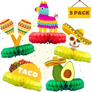 Fiesta Party Decorations  Taco Party Decorations Mexican Table Centerpiece 5 Pack - Mexican Theme Party Decorations Birthday Fiesta Decorations
