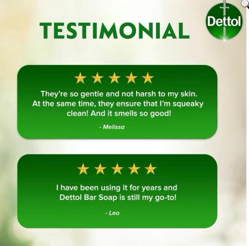 Dettol Anti Bacterial Original Soap 100g - Protects Against Bacteria & Germs with Refreshing Fragrance, 3 Packs of 100g Each Antibacterial