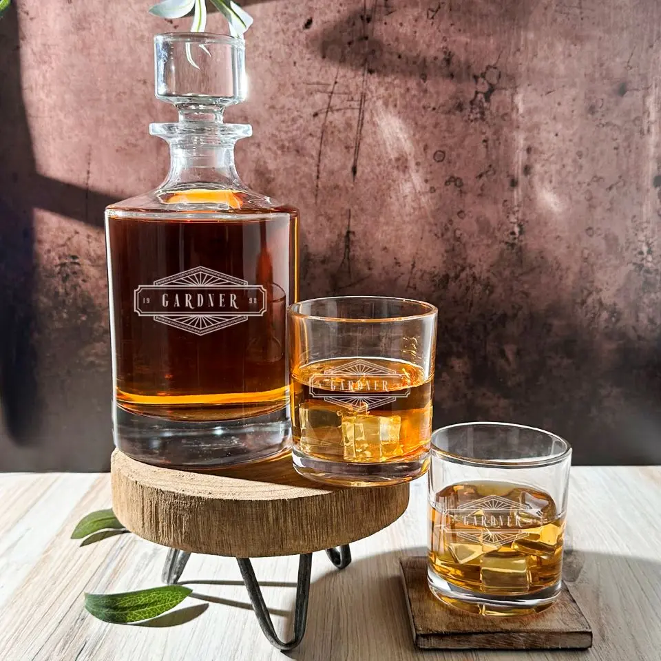 Personalized Lowball Glasses - 2 Glasses - Kingsport Bundle