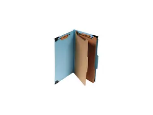 Smead 65165 Six Section Hanging Classification Folder, Pressboard/Kraft, Legal, Blue