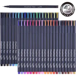 45 Pack Planner Colored Pens, 40 Colors Pens with 5 Stencils, Fineliners for Journal Planner Note Calendar Writing Coloring Drawing School Office Art Supplies