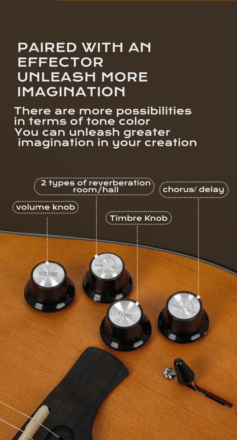 Bullfighter K10 Hybrid Silent Guitar – 2-in-1 Acoustic & Electric Modes, Built-in Chorus & Reverb Effects, Solid Maple Body, Lightweight & Portable – Perfect for Home Practice, Travel, and Stage Performance