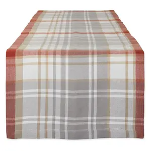 Design Imports 14"x72" Cozy Picnic Plaid TableRunner