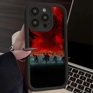 Stranger Things Pattern Design Phone Case, Creative Back Cover, Full Protection Durable Shockproof Tpu Shell, Fits iPhone 11-17 Pro Max, Accessories