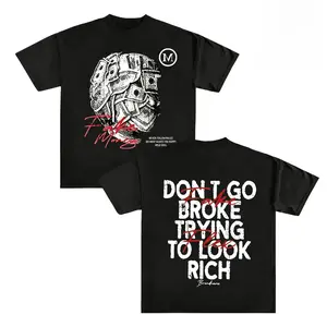 EMRG 100 Bill Front  Back Print Men's Oversized Loose Dropped Shoulder T-Shirt, Street Fashion Style y2k  outfits  men