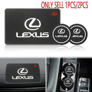 Lexus Rubber Anti-Slip Cup Holder Mat, Bounce Shock Absorption, Non-Slip, Mold Resistant, Water Proof, No Stains, Lexus Models