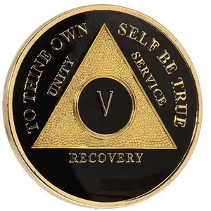 #aa111. AA Medallion Black/Gold Coin (1-60)