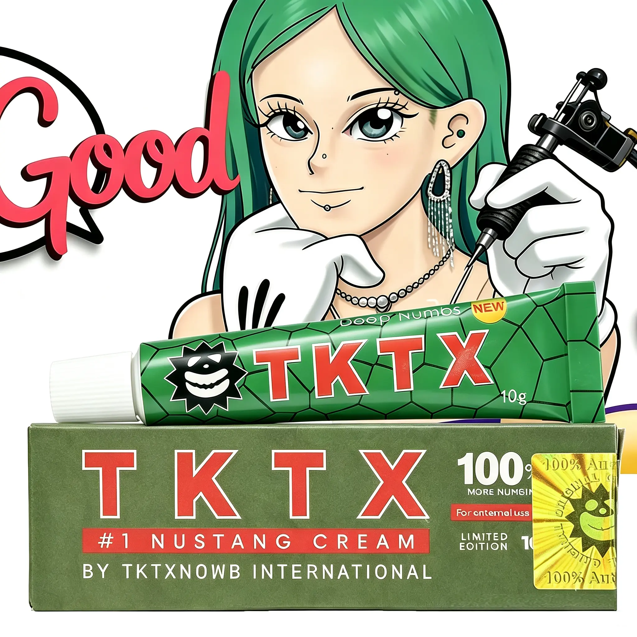 Maximum Strength - TKTX Tattoo Cream, 6 - 8 Hours for Tattoos, Use Before Tattooing, Waxing & Piercing | Tattoo Nursing Extra Strength | 10g | Enhanced Version 100% summerwins