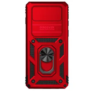 Case for Samsung S10 Plus Dual Layer Protective Ring Stand Cover with Moving Lens Phone Case for Samsung Galaxy S10 Plus, Durable Plastic Material Protection Casing