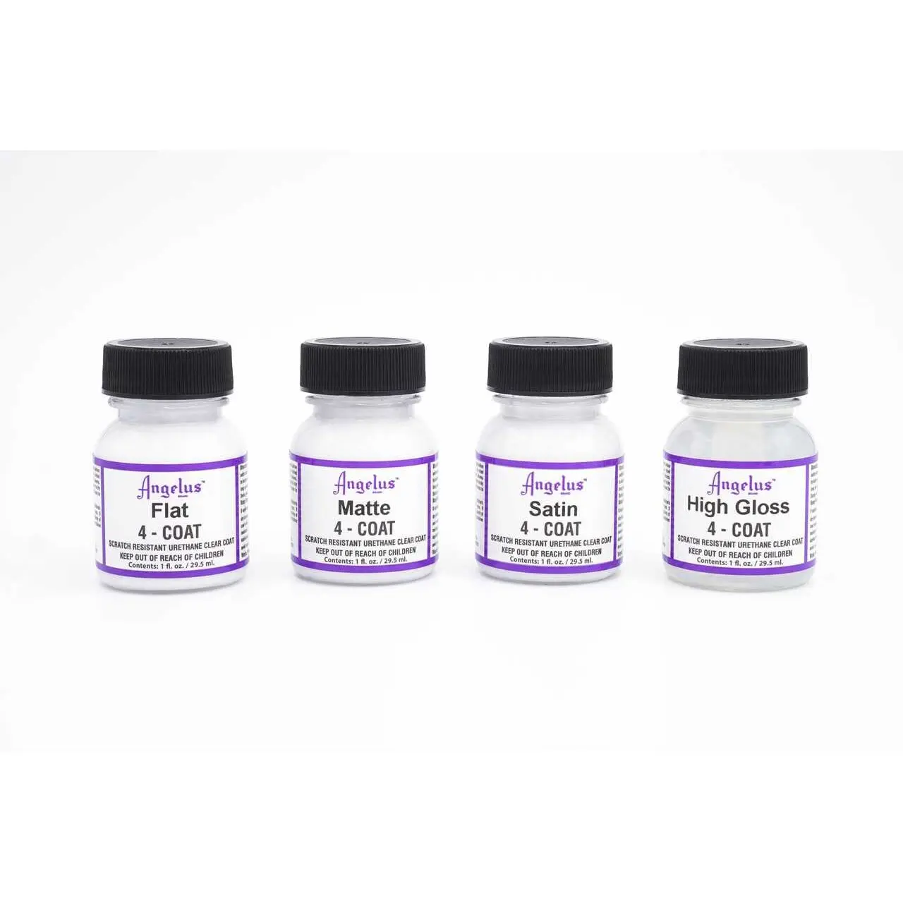 Angelus 4-Coat Scratch Resistant Urethane Clear Coat Finishers (1 oz)