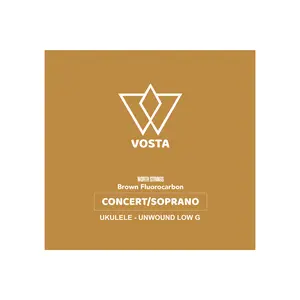 Worth Brown by Vosta Fluorocarbon Soprano/Concert Ukulele Strings - Unwound Low G