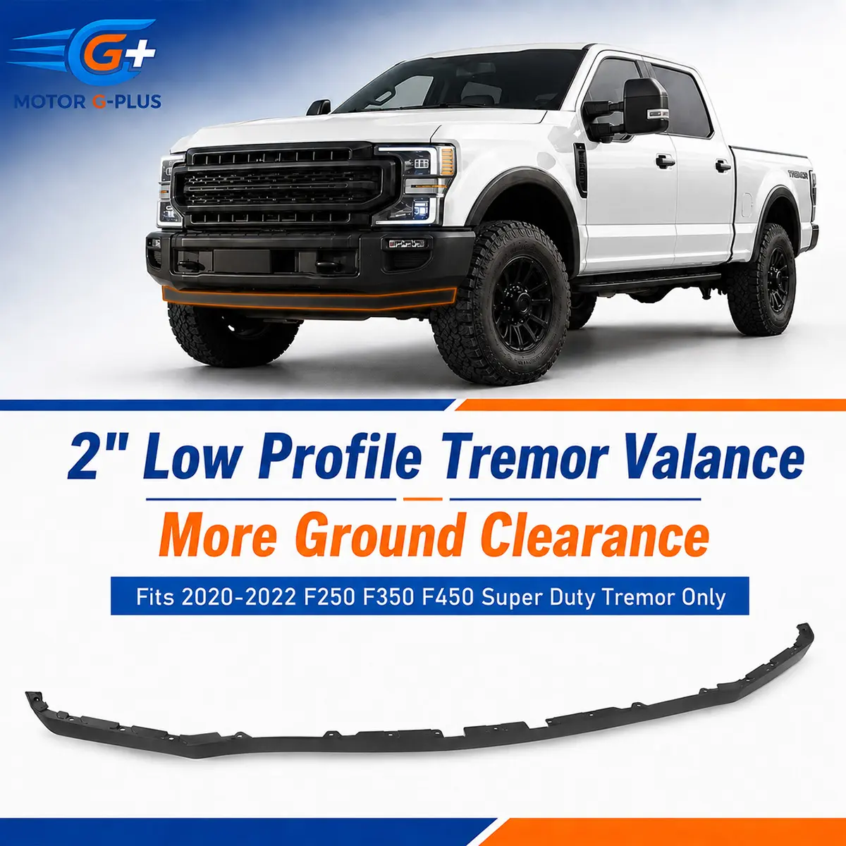 2" Tremor Front Lower Deflector Valance Panel - 1x Vehicle-Specific Inexpensive Replacement Car Exterior Accessory for 20-22 F250 F350 F450 Super Duty Trucks, Father's Day Gift