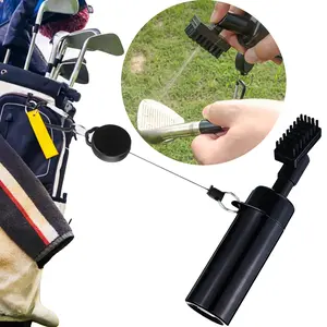 2 in 1 Golf Water Brush, 1 Count Portable Golf Club Cleaner Brush with Water Spray Bottle, Golf Club Cleaning Tool, Professional Golf Accessories for Home & Outdoor