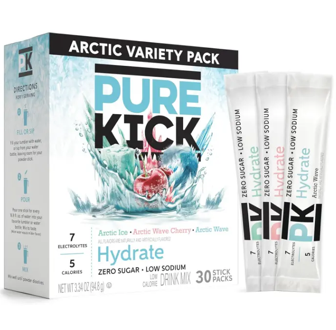 Pure Kick Hydration Water Drink Mix, Arctic Variety Pack, 30 Packets Pure Kick Hydration Water Drink Mix, Arctic Variety Pack, 30 Packets