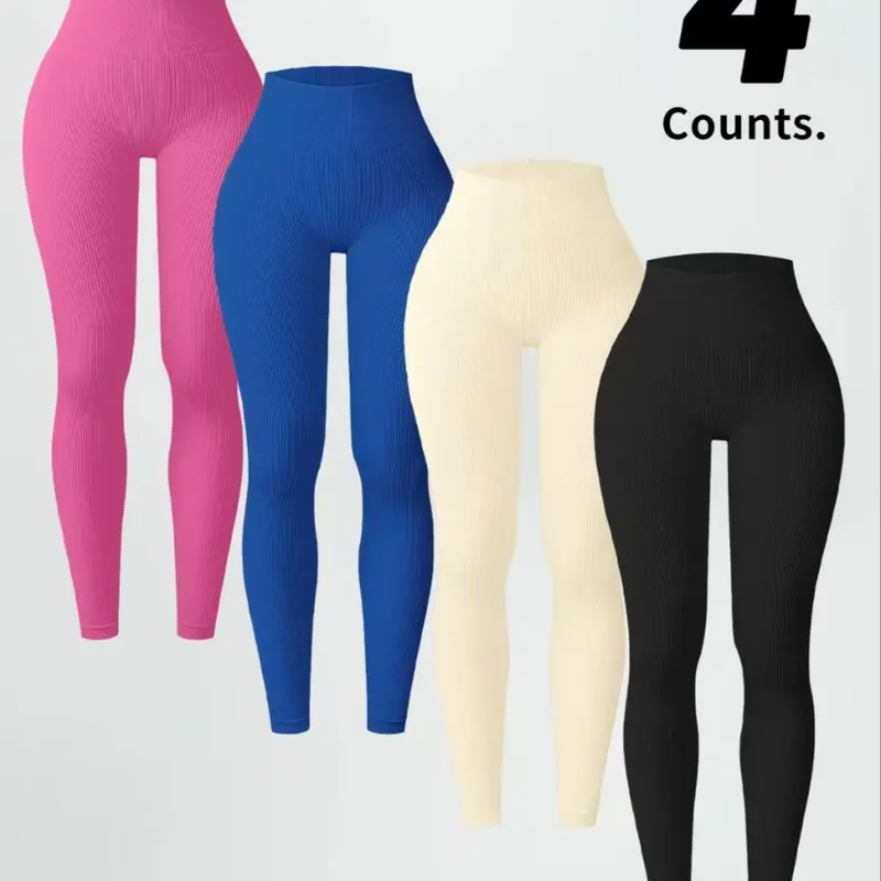 Women's Seamless High-Waist Elastic Tight Pants, High Stretch Leggings, Seamless Yoga Wear, Comfortable Nylon Material, Ideal for Running, Fitness, Sports, Yoga