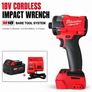 Milwaukee M18 300N Brushless Impact Driver & Wrench Multifunctional Fastening Tool For Auto Maintenance Furniture Mounting And Workshop Repair Adjustable Torque Output Compact Frame And Built In Auxiliary Lighting Design power mechanical work car wire