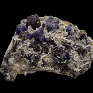Fluorite, Sphalerite, Quartz- Elmwood Mine, Smith County, TN, USA-