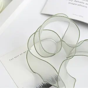 Illusion Color Tulle Ribbon, 1 Count Colorful Lace Chiffon Wave Tulle Ribbon, Suitable for Daily Decoration, Gift Wrapping Supplies