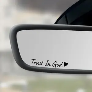 9 PCS Trust in God Car Sticker Set, Car Rearview Mirror Stickers, Waterproof Vinyl, Peel & Stick, Car Accessories Universal truck