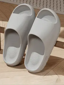 Men's Casual Solid Color Slides, Soft Comfortable Home Slippers, Non-slip Slippers for Indoor & Outdoor Wear, Flipflop, Footwear, Anti Slip Slippers, Non Slip Eva, Slipper Shoes