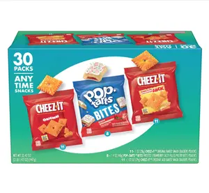 Cheez-It & Pop-Tarts Snacks, Grab 'N Go, Any Time Snacks Variety Pack, 33.42oz Box (30 Count)