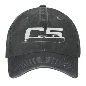 Baseball Cap The Corvette - C5 Series (1997 - 2004)  Unisex Vintage Washed Cap Adjustable Cotton Retro Dad Hats For Men Womem
