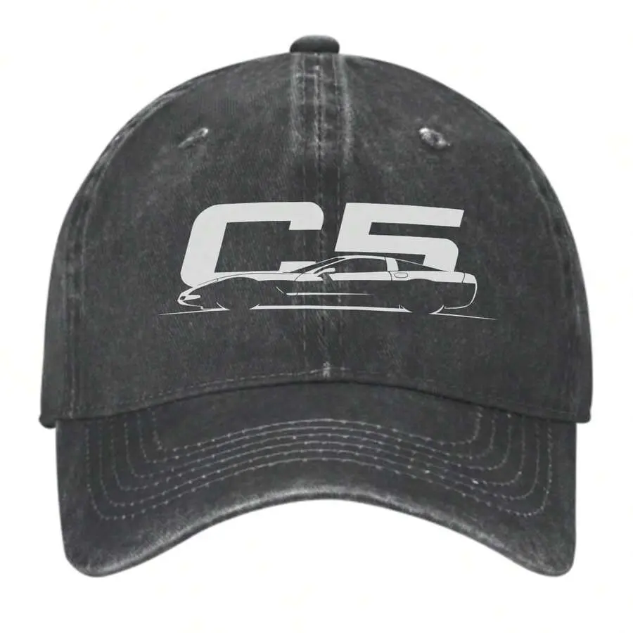 Vintage Corvette C5 (1997-2004) Sport-Inspired Sports & Outdoor Baseball Cap, Unisex Washed Cotton Dad Hat, Adjustable Mens Hats with Cooling, Lightweight, Quick-Drying Features for Casual Wear