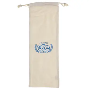 WE Games Cribbage Board Cloth Storage Bag with Drawstring - 18 x 6 inches when flat