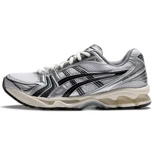 【JJJJound x ASICS】Gel-Kayano 14 Comfortable and Stylish Low-Top Running Shoes for Men and Women with Breathable Fabric and Synthetic Leather Support Trending Shoes, House White Official Shoes to Get / Maison Mihara