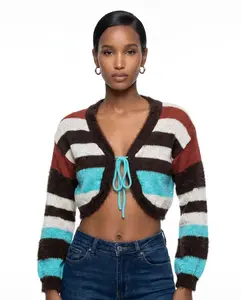 Black Sweater with Multicolor Gem Embellishments