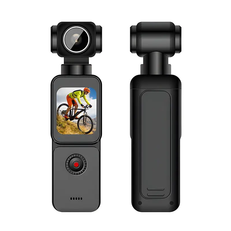 Handheld HD panoramic rotating 4K action camera, portable anti-shake vlogging daily life HD action camera, Yes, Waterproof