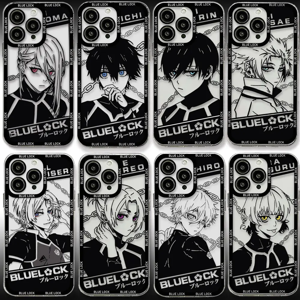 Blue Lock Japan Anime Smartphone Casing For iPhone 17,16,15,14,13,12,11 - Personalized Aesthetic Shockproof Cover For Handheld Cellphone Devices, Accessories