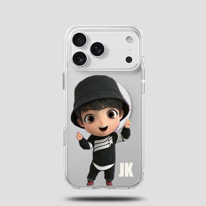 Kawaii Boy Band Phone Case – Cute Cartoon Kpop Inspired Cover Compatible with iPhone 11, 12, 13, 14, 15, 16, 17 Plus Pro Pro Max