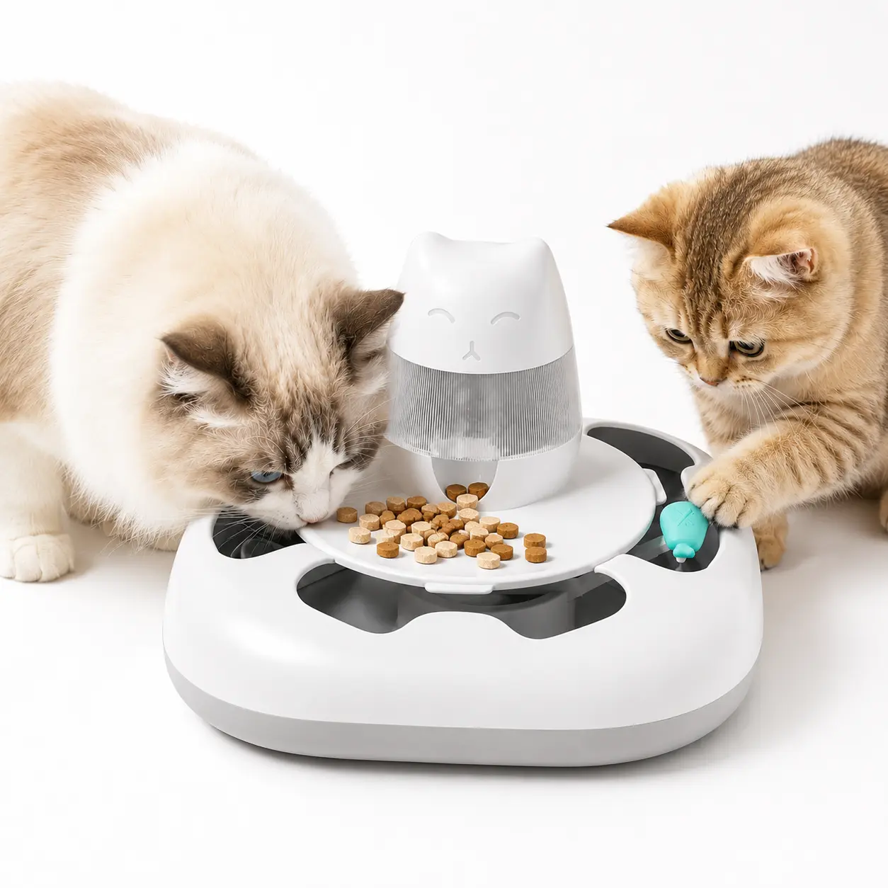 Interactive Cat Toy for Indoor Cats, Automatic Hide-and-Seek Running Mouse with Treat Dispenser, USB-C Rechargeable Enrichment Toy for Exercise, Mental Stimulation and Boredom Relief