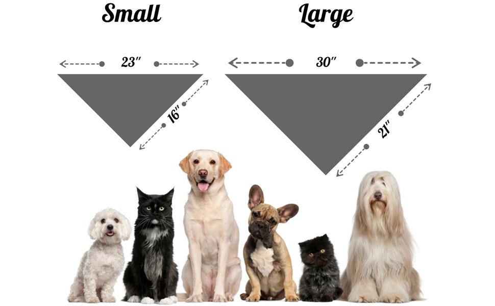 Lionet Paws Dog Bandana for Small, Medium, Large Dogs & Cats - Triangle Bibs Scarf for Girl or Boy