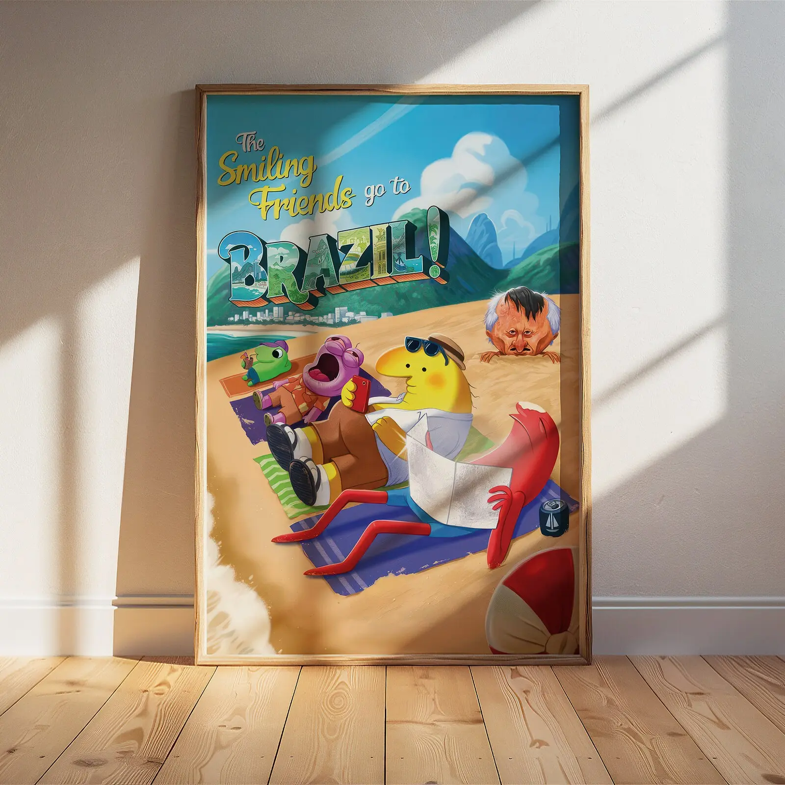 Smiling Friends ‘Brazil’ Poster | 24x36 Wall Art | Cult Cartoon Decor | Surreal Comedy Print | Limited Edition Smiling Friends Artwork