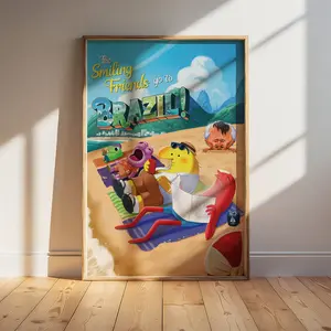 Smiling Friends ‘Brazil’ Poster | 24x36 Wall Art | Cult Cartoon Decor | Surreal Comedy Print | Limited Edition Smiling Friends Artwork