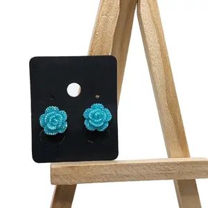 Adorable Flower Stud Earrings High-Quality Material 7 Color Options Female Style Elegant Design Perfect for Everyday Wear