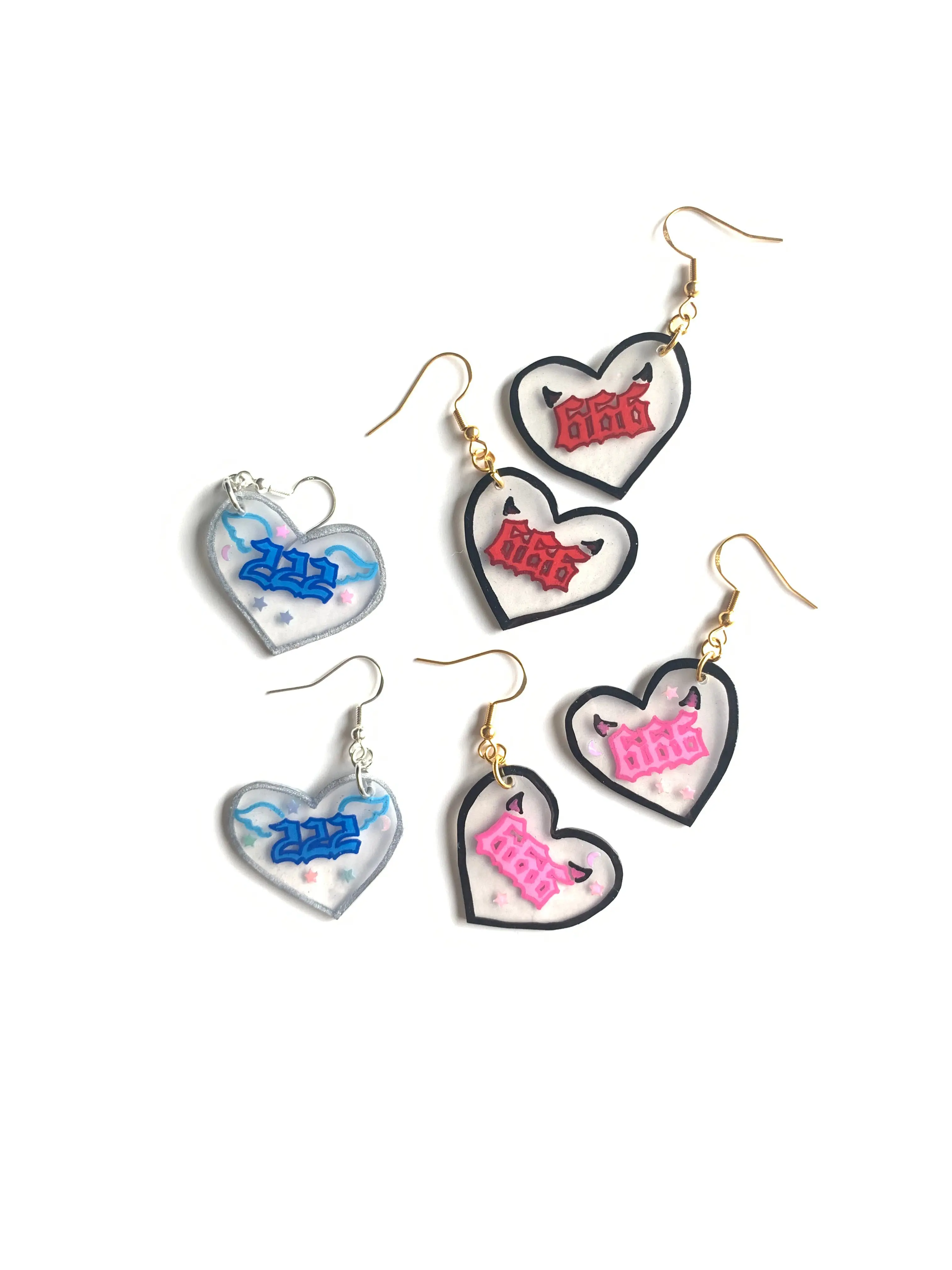 Number earrings