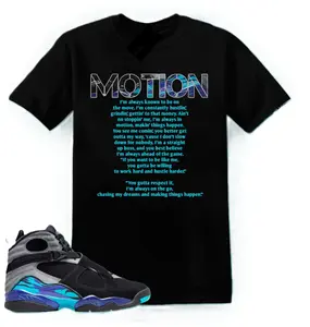 8 Aqua Black Concord Iron Grey Aquatone Purple T Shirt Match Motion, Aqua 8 Black Outfit, Trending Shirts, Top Tshirt