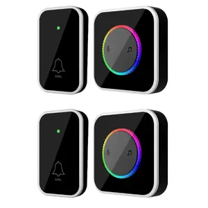Wireless Doorbell Waterproof Doorbell Chime Kit With 1000Ft Long Range Easy Install Door Bell For Home Apartment Office 45 Chimes Adjustable Volume Colorful LED Black Home Essentials