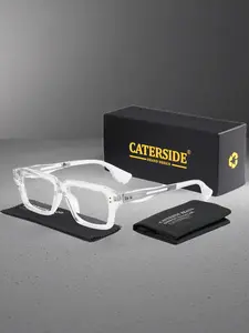 Caterside Lightweight Luxury Square Frame Sunglasses, Stylish Protective Glasses, Anti-Blue Light UV400 Protection, Casual Style for All Seasons