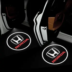 1/2/4Pcs Wireless Car Door Led Logo Laser Projector LED Welcome Light Ghost Shadow Light for Honda Civic Mugen Accord Fit City Vezel CRV HRV Odyssey Jazz Prelude Insight Led Lights Car